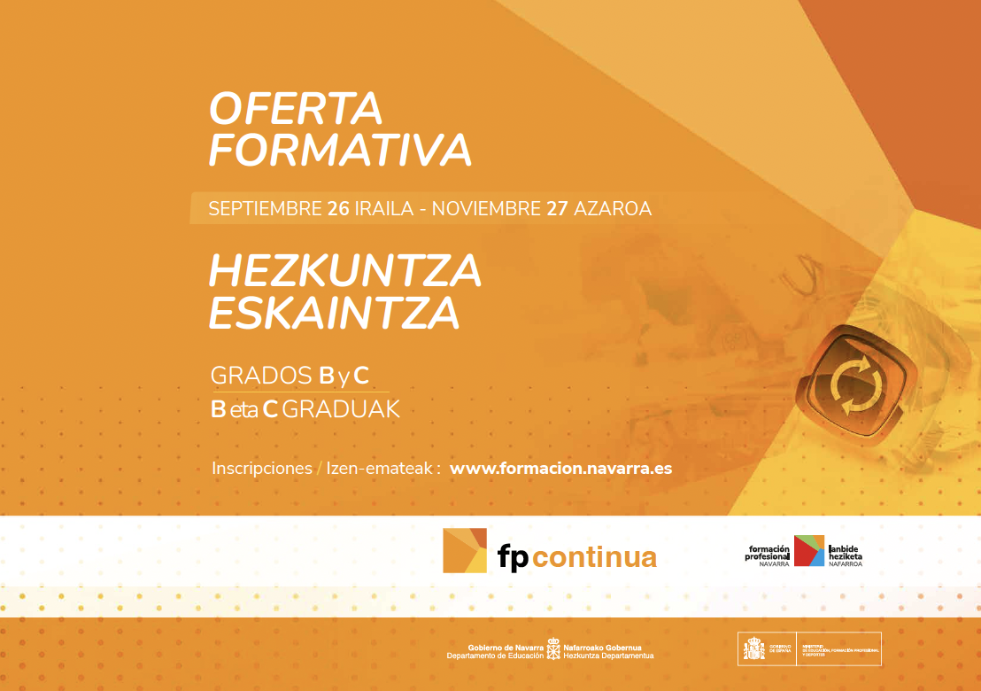 El CIP ETI Central participa en la nueva oferta de Formación Profesional Continua de Navarra